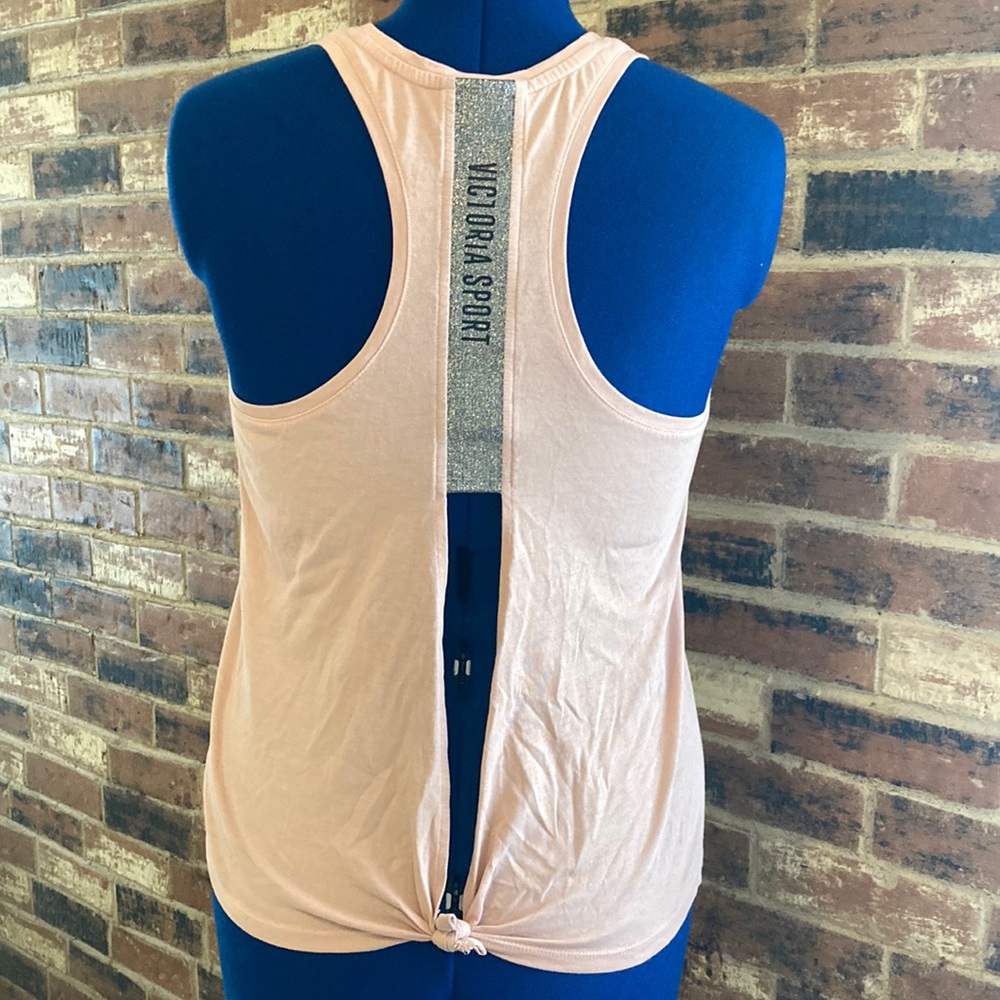 VS Pink Open Racerback Tank— Size Small